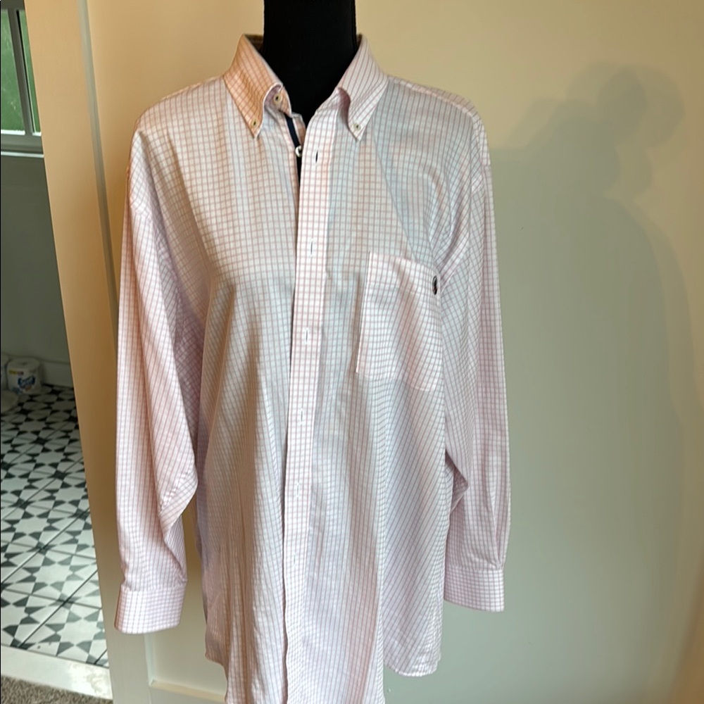 Southern Proper Light Pink Plaid Button Down Shirt
